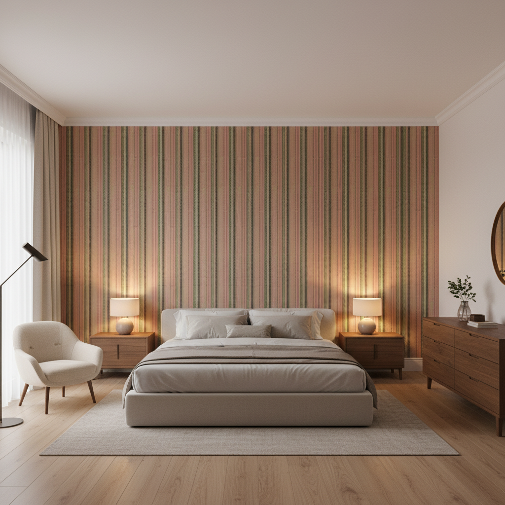 Picket Multi/Plum — Bedroom Room Setting
