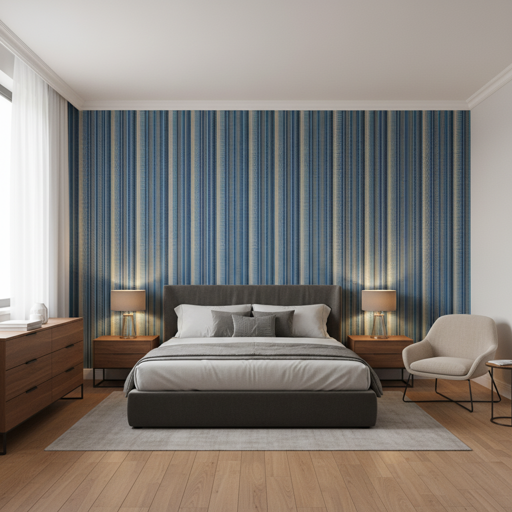 Picket Night Sky — Bedroom Room Setting