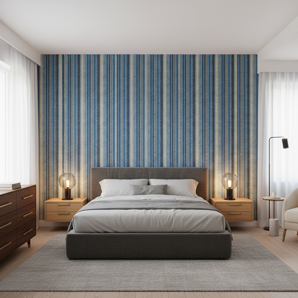 Picket Night Sky — Bedroom Room Setting