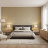 Allonby Weave Flax — Bedroom Room Setting