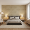 Allonby Weave Flax — Bedroom Room Setting