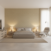 Maldon Weave Fog — Bedroom Room Setting