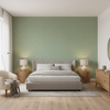 Maldon Weave Mist — Bedroom Room Setting