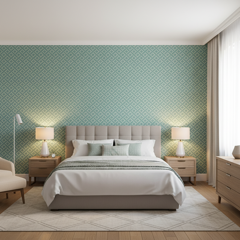 Maldon Weave Lake — Bedroom Room Setting