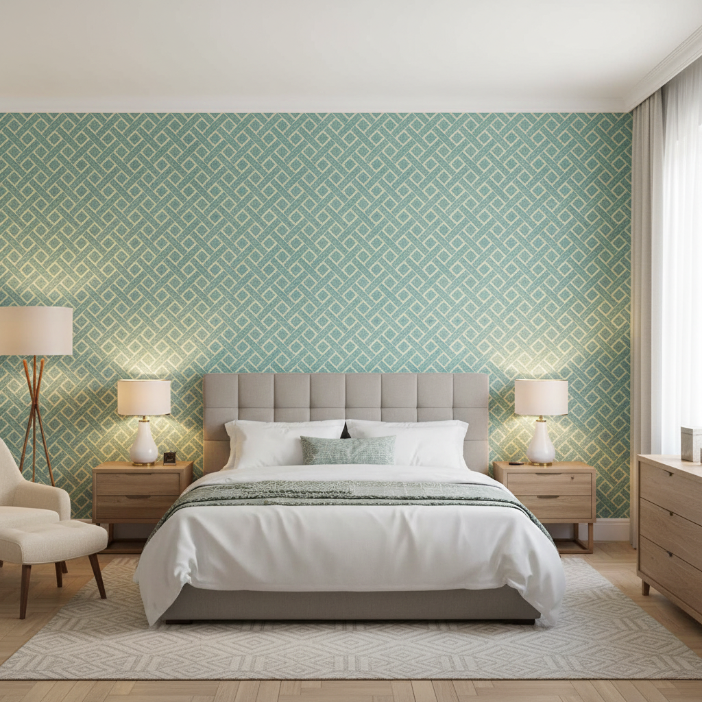 Maldon Weave Lake — Bedroom Room Setting