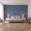 Seaford Weave Blue — Bedroom Room Setting