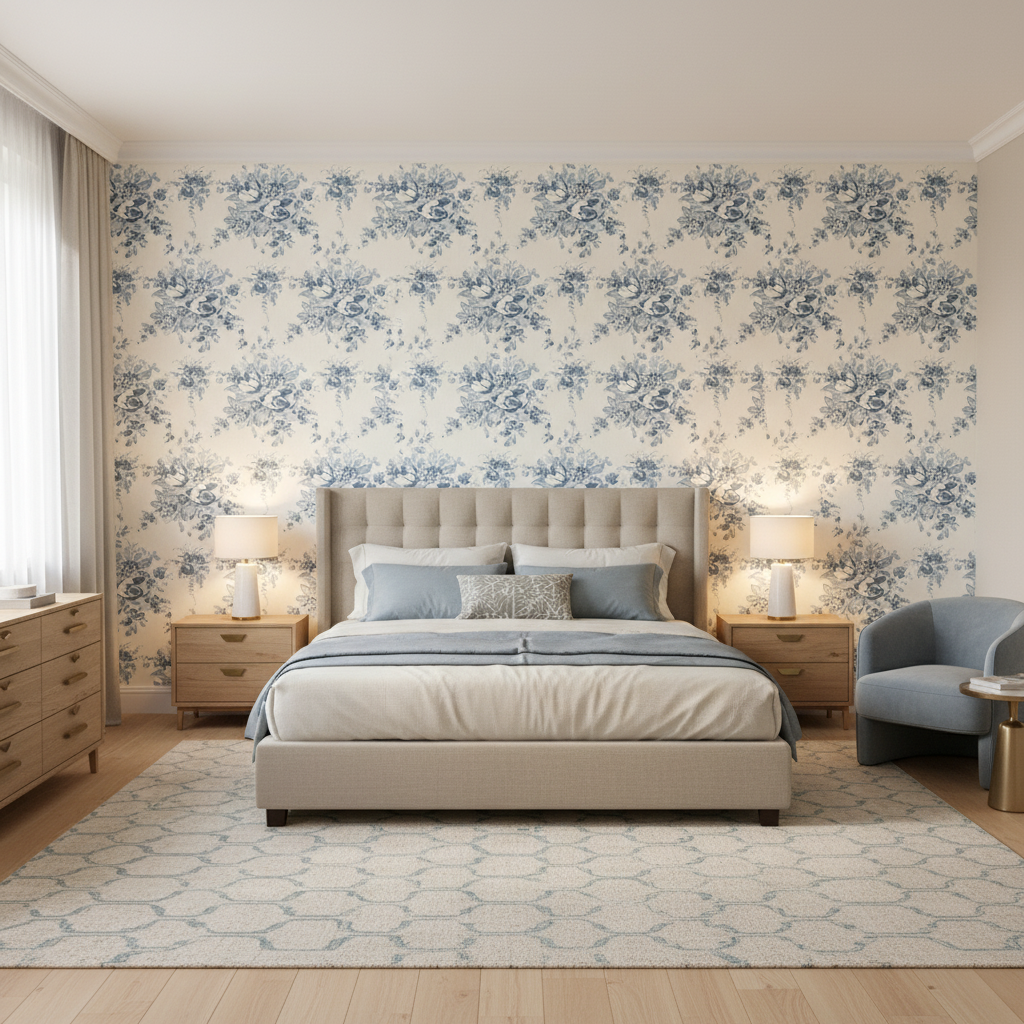 Aurora Blue — Bedroom Room Setting