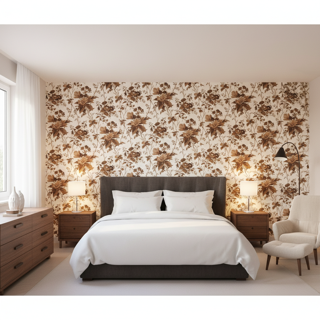 De La Tour Brown — Bedroom Room Setting