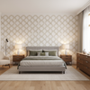 Leaf Trellis white — Bedroom Room Setting