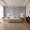 Leaf Trellis Lichen — Bedroom Room Setting