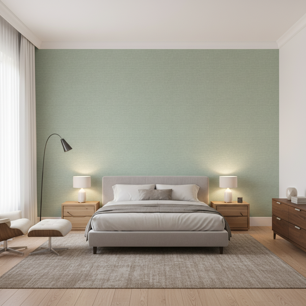 Leuven Celadon — Bedroom Room Setting