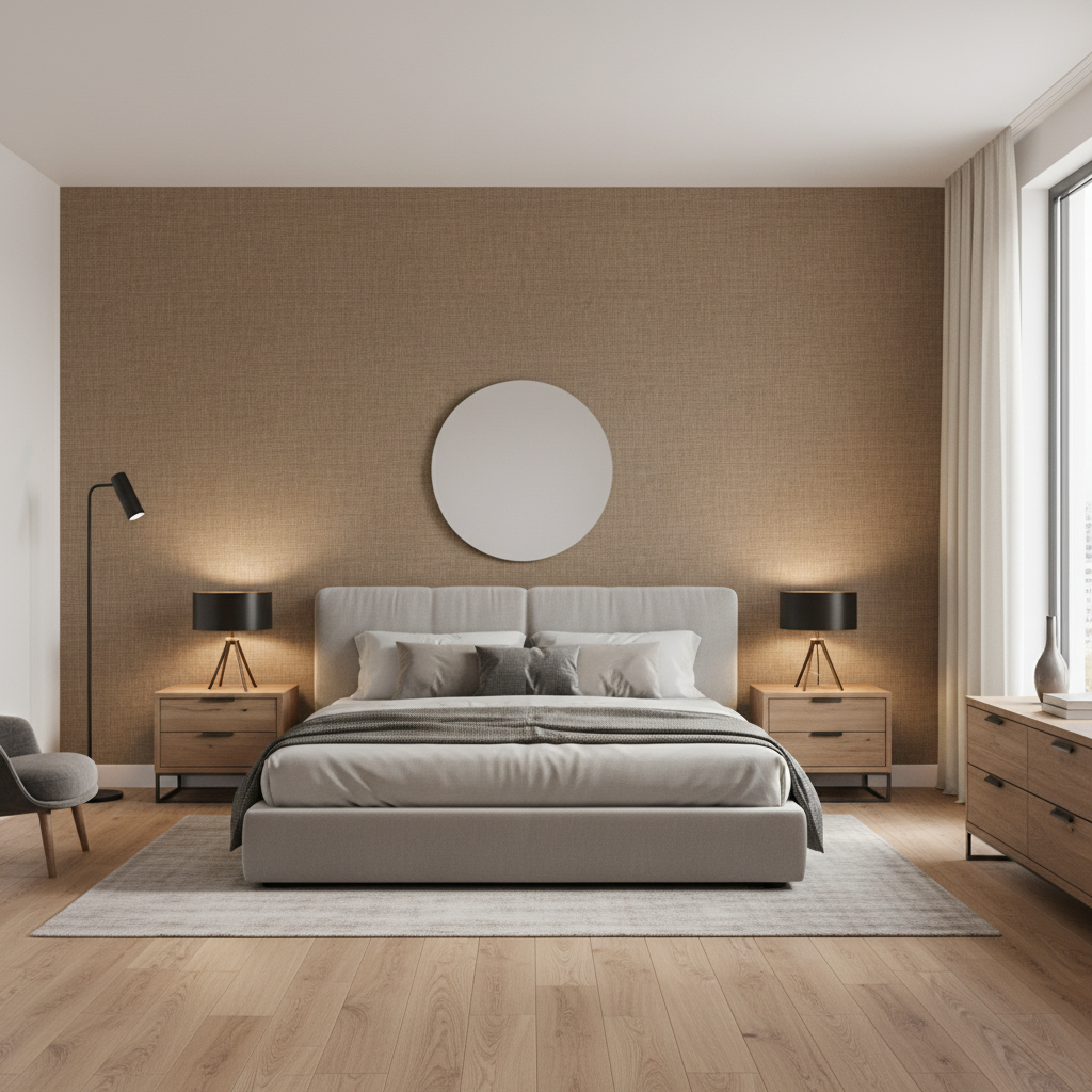 Leuven Taupe — Bedroom Room Setting