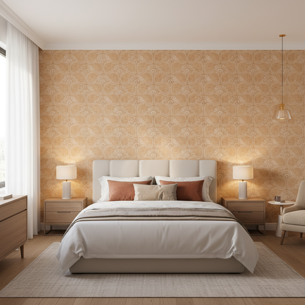 Odessa camel — Bedroom Room Setting