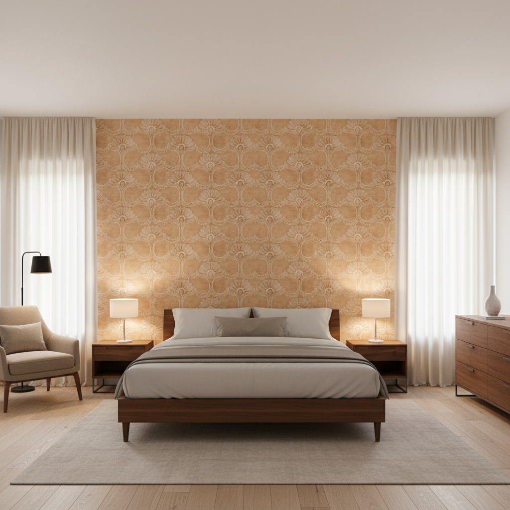 Odessa camel — Bedroom Room Setting