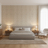 Drayton Print Buff — Bedroom Room Setting
