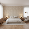 Drayton Print Buff — Bedroom Room Setting