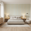 Whitaker Print Sage/Aqua — Bedroom Room Setting