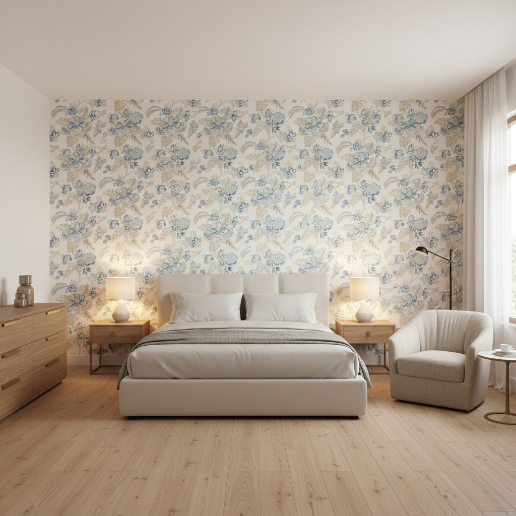 Augustine Print Lake — Bedroom Room Setting