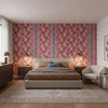 Bongol Print Poppy — Bedroom Room Setting