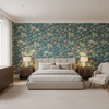 Luzon Print Lagoon — Bedroom Room Setting