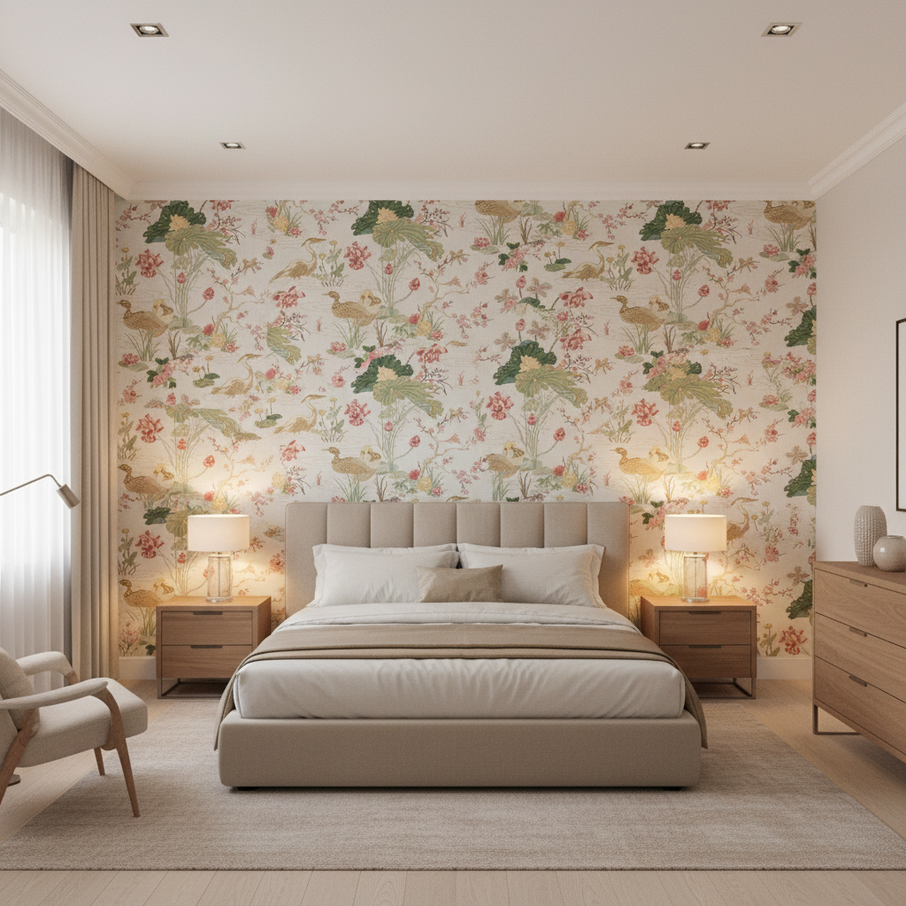 Luzon Print Spring — Bedroom Room Setting