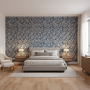 Eldora Print Indigo — Bedroom Room Setting
