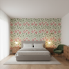 Eldora Print Leaf/Rose — Bedroom Room Setting