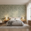 Marion Print Sage — Bedroom Room Setting