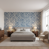 Marion Print Denim — Bedroom Room Setting