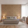 Acanthus Damask Tea — Bedroom Room Setting