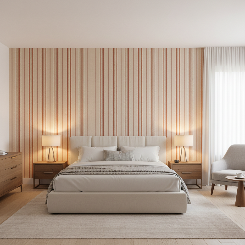 Nautique Emb Rust/Blue — Bedroom Room Setting