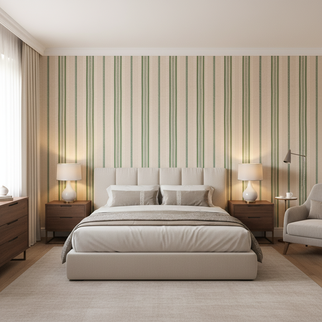 Nautique Emb Green/Blue — Bedroom Room Setting
