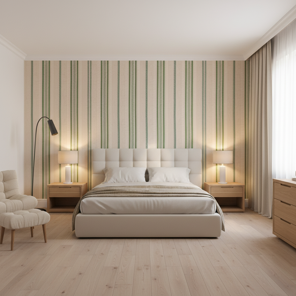 Nautique Emb Green/Blue — Bedroom Room Setting