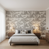 Pagoda Toile Coal — Bedroom Room Setting