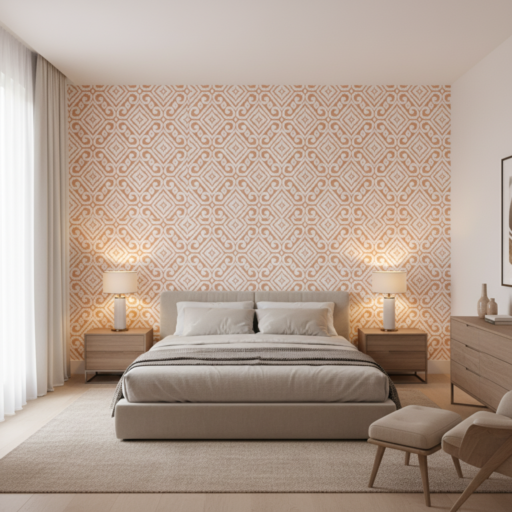 Prado Weave Petal — Bedroom Room Setting
