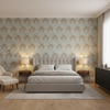 Seville Weave Sky/Aqua — Bedroom Room Setting