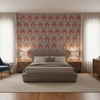 Seville Weave Denim/Brick — Bedroom Room Setting
