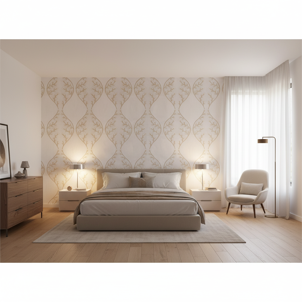 Lillie Sheer white — Bedroom Room Setting