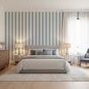 Baldwin Stripe Blue — Bedroom Room Setting