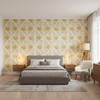 Calico Vine Marigold — Bedroom Room Setting