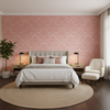 Acanthus Damask - Berry Red By Lee Jofa | Oscar De La Renta Iv | Damask Multipurpose - Bedroom Room Setting