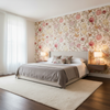 Adlington - Rose Multi By Lee Jofa | Manor House |Botanical & Floral Jacobeans Multipurpose Print - Bedroom Room Setting