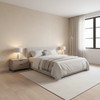 Alfaro Weave - Sand Beige By Lee Jofa | Triana Weaves | Texture Upholstery - Bedroom Room Setting