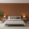 Allonby Weave - Cinnabar Rust By Lee Jofa | Linford Weaves |Plaid / Check Tone On Tone Upholstery Chenille - Bedroom Room Setting