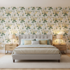 Althea Cotton P - Citron Light Green By Lee Jofa |  | Botanical & Floral Multipurpose Print - Bedroom Room Setting
