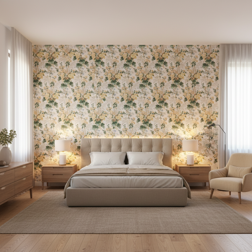 Althea Linen Pr Citron - Bedroom Room Setting