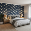 Antlers - Navy Dark Blue By Lee Jofa | Lodge Ii Prints |Animal/Insects Novelty Multipurpose Print - Bedroom Room Setting