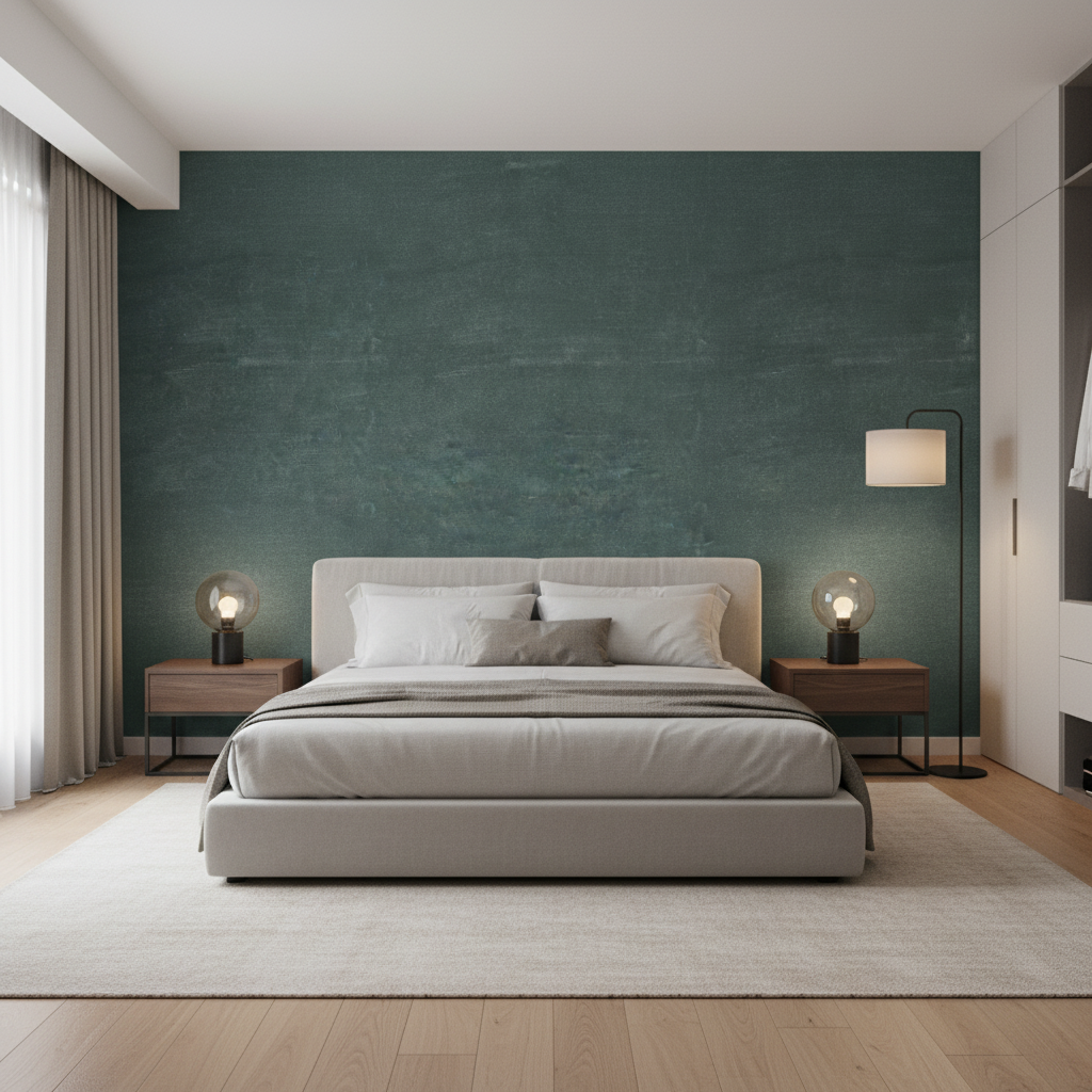Arezzo - Duck Egg Turquoise By Lee Jofa | Paolo Moschino Fabrics | Solid Upholstery Velvet - Bedroom Room Setting