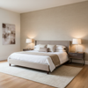 Arezzo - Linen Beige By Lee Jofa | Paolo Moschino Fabrics | Solid Upholstery Velvet - Bedroom Room Setting
