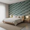 Arley Print - Lagoon Teal By Lee Jofa | Manor House |Botanical & Floral  Multipurpose Print - Bedroom Room Setting